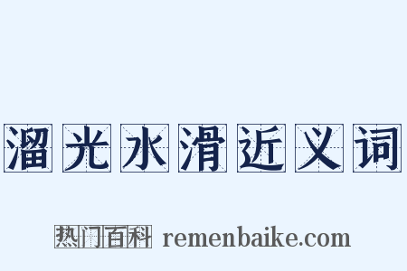 溜光水滑近义词是什么意思的图片